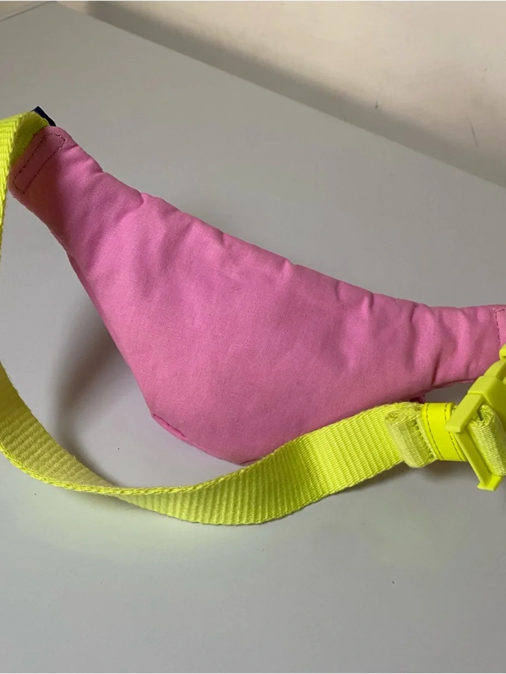 J Crew Kids Fanny Pack One Size Neon Pink Yellow Buckle Belt Bag
